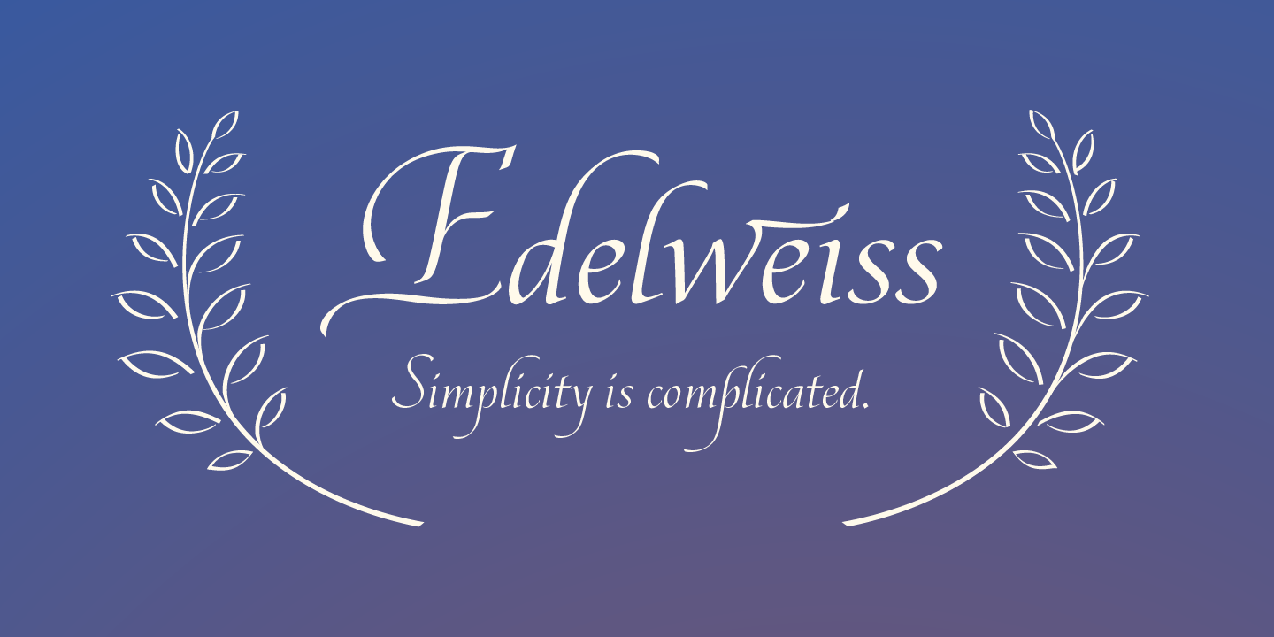 Пример шрифта Edelweiss